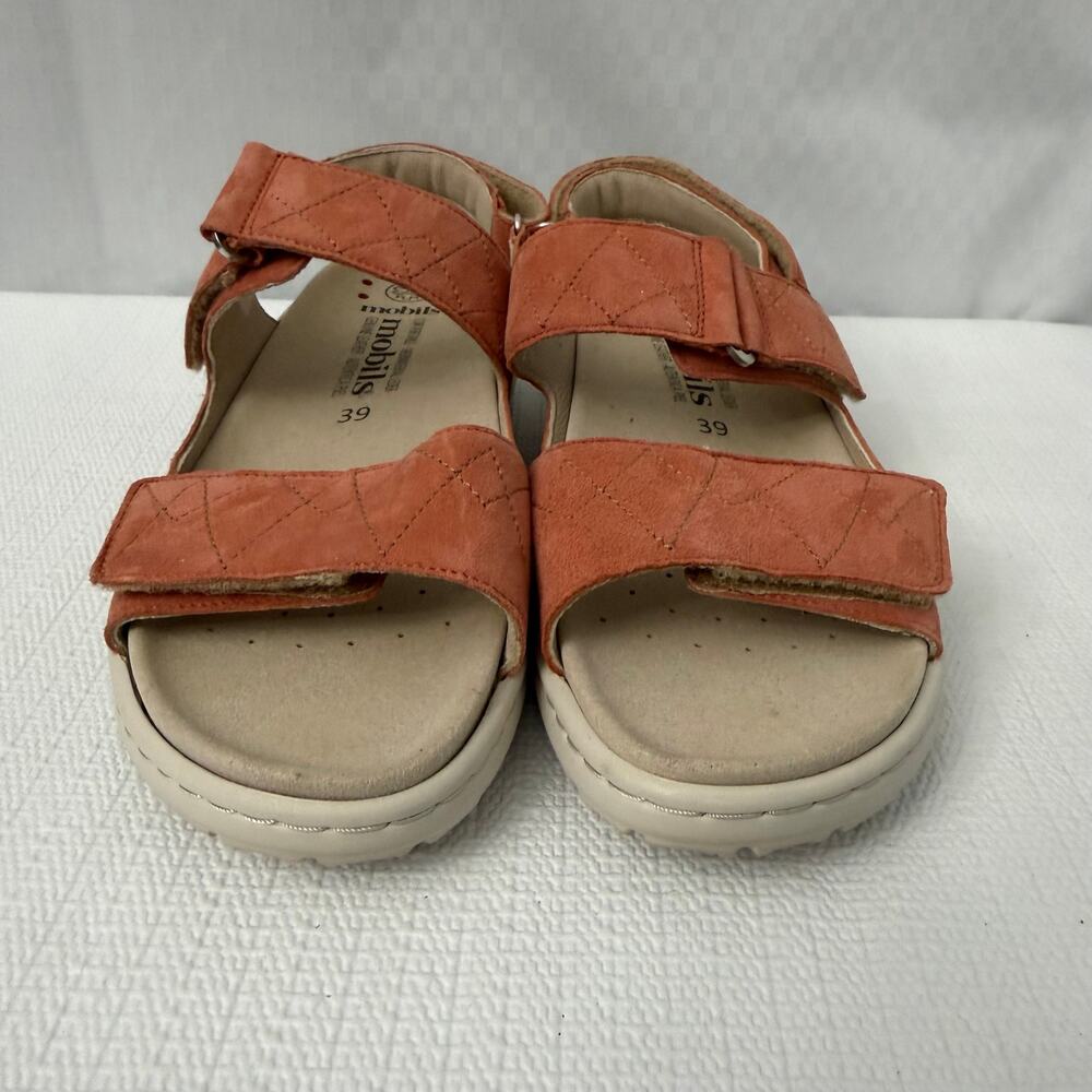 Mobils Mephisto Sandals Womens Size 9 Britany Terracotta Wedge Comfort 39 - Picture 3 of 10